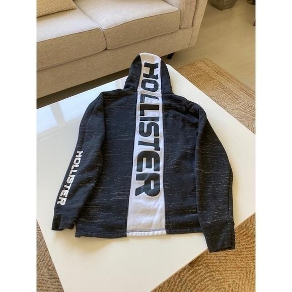 Hollister Other - Hollister Hoodie With Large Spell Out  Brand Down The Back Color Black  White